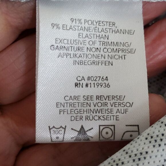 NVO athletic top. Long sleeves. Medium. Henley style. Geometric print. - Picture 8 of 9